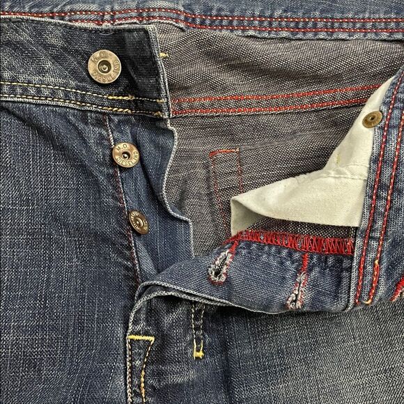 Diesel Zathan 693 Jeans Mens Size 33 Made in Italy Blue Bootcut Button Fly 2004 - Picture 3 of 13